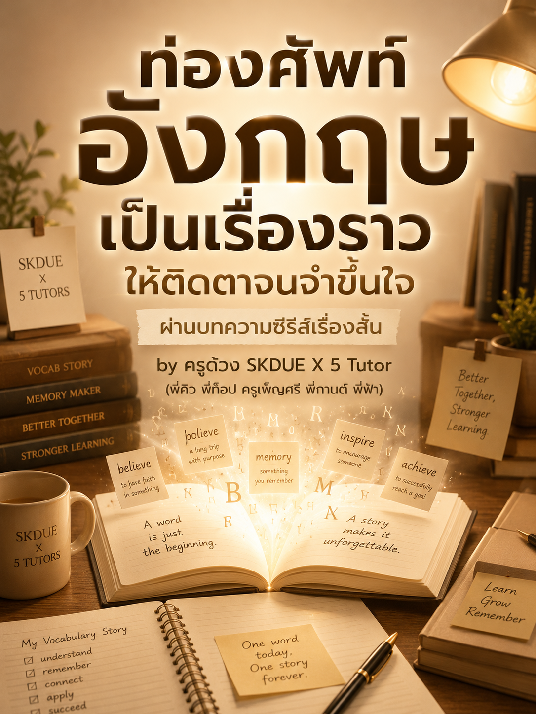 เรียนศัพท์อังกฤษเป็นเรื่องราว ให้ติดตาจนจำขึ้นใจ ผ่านบทความซีรีส์เรื่องสั้น by SKDUE  X  5Tutor