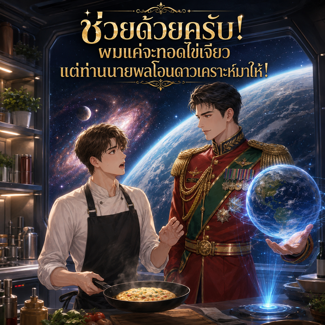 ช่วยด้วยครับ! ผมแค่จะทอดไข่เจียว แต่ท่านนายพลโอนดาวเคราะห์มาให้!